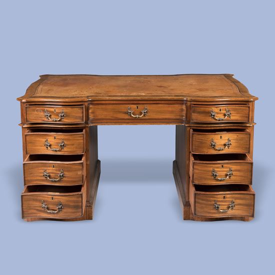 A Substantial Library Desk in the George III Style